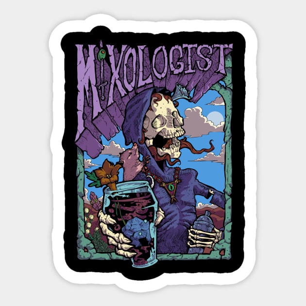 Mixologist Full Color Shirt Trauma Series Sticker by jasonwright